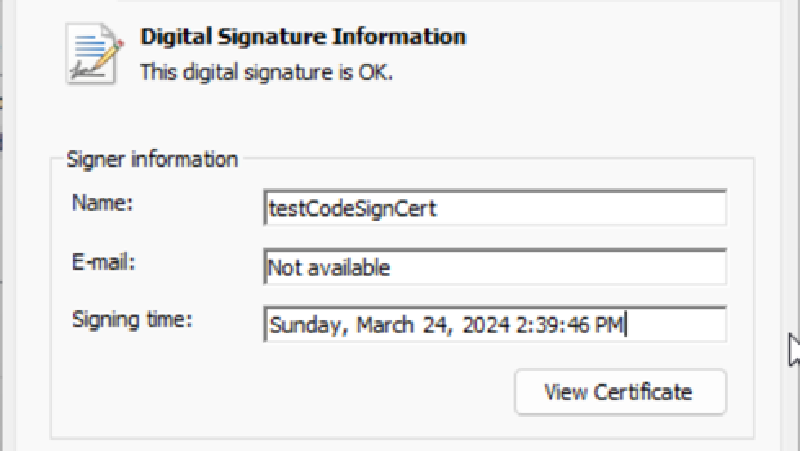 Featured image of post Code signing a Windows application