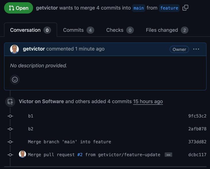 PR to merge feature branch into main