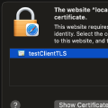 Mutual TLS (mTLS) with macOS keychain