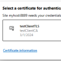 Mutual TLS (mTLS) with Windows certificate store