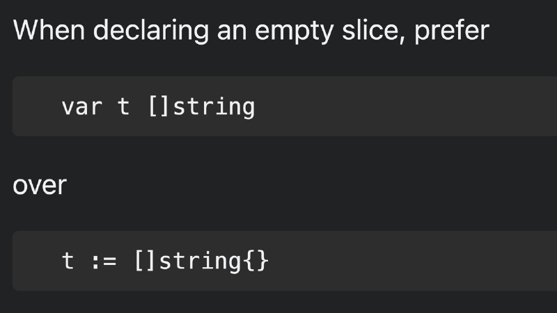 Featured image of post Nil slice versus empty slice in Go