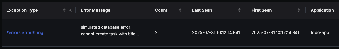 SigNoz showing errors